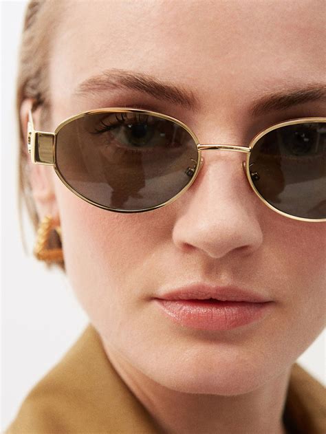 celine triomphe glasses dupe|celine triomphe round sunglasses.